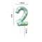 Green Theme Digital Birthday Cake Candle Set 8
