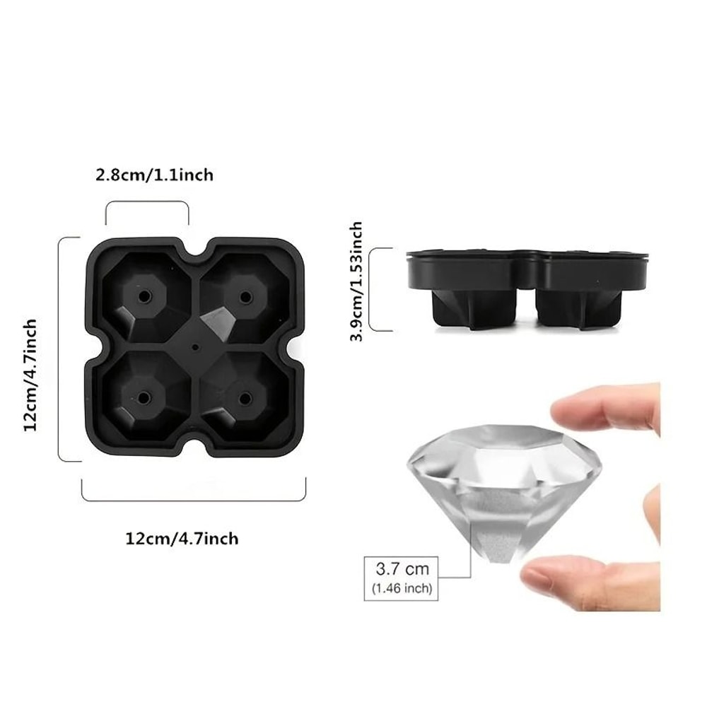 Diamond Shaped Silicone Ice Cube Mold 2