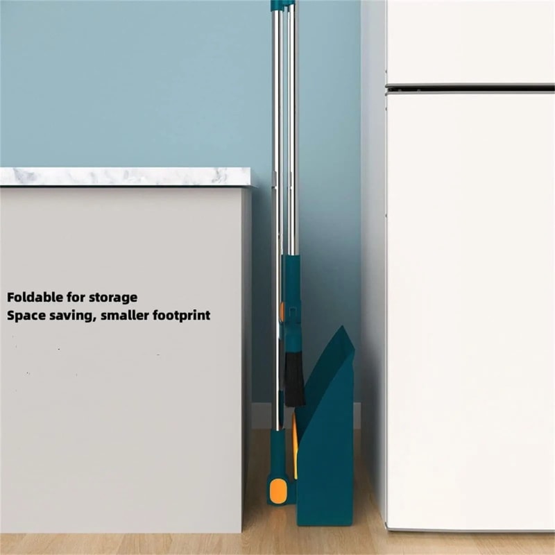 180 Rotating Foldable Broom And Dustpan Performance Set 2