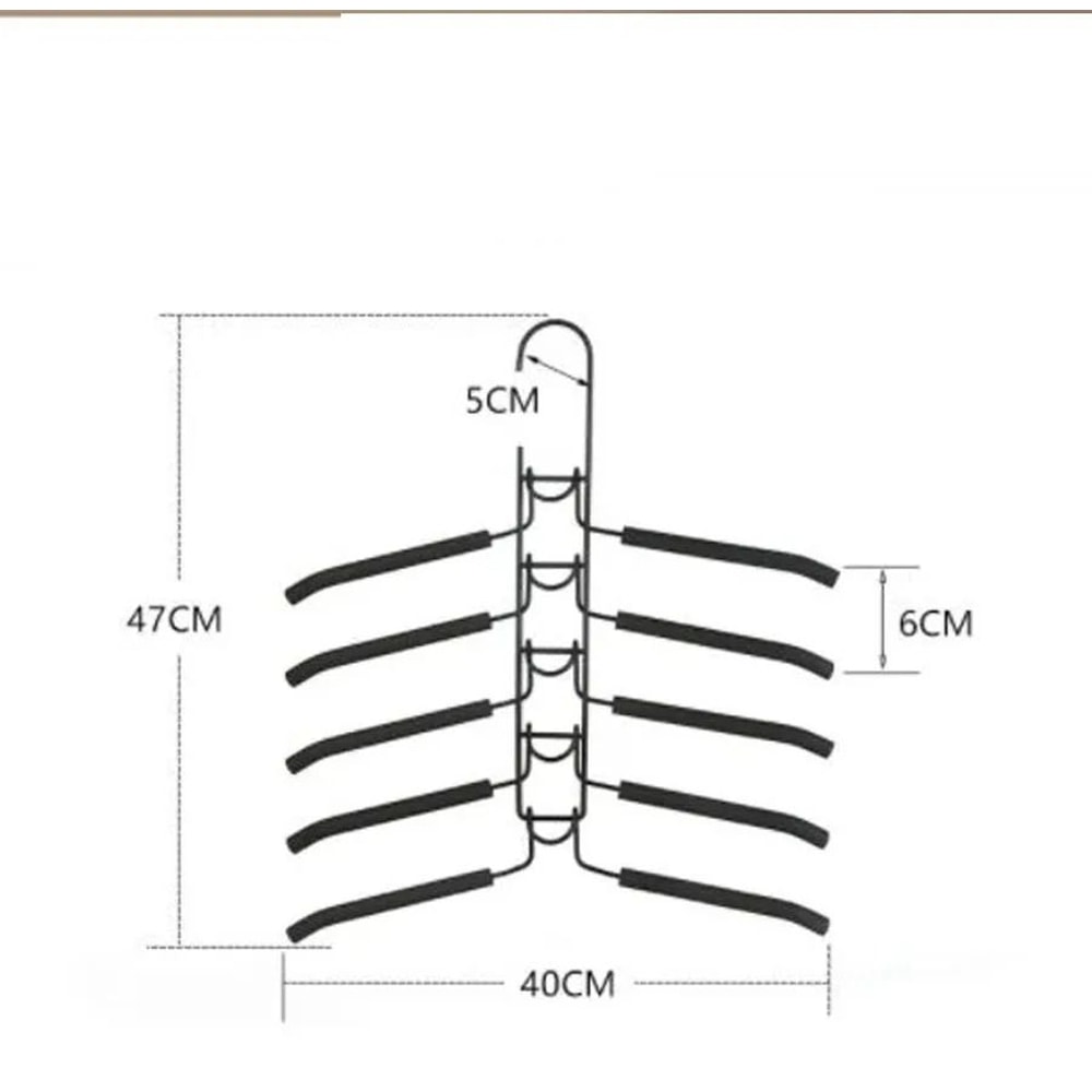 5 Layer Detachable Foam Anti Slip Clothes Hanger 4