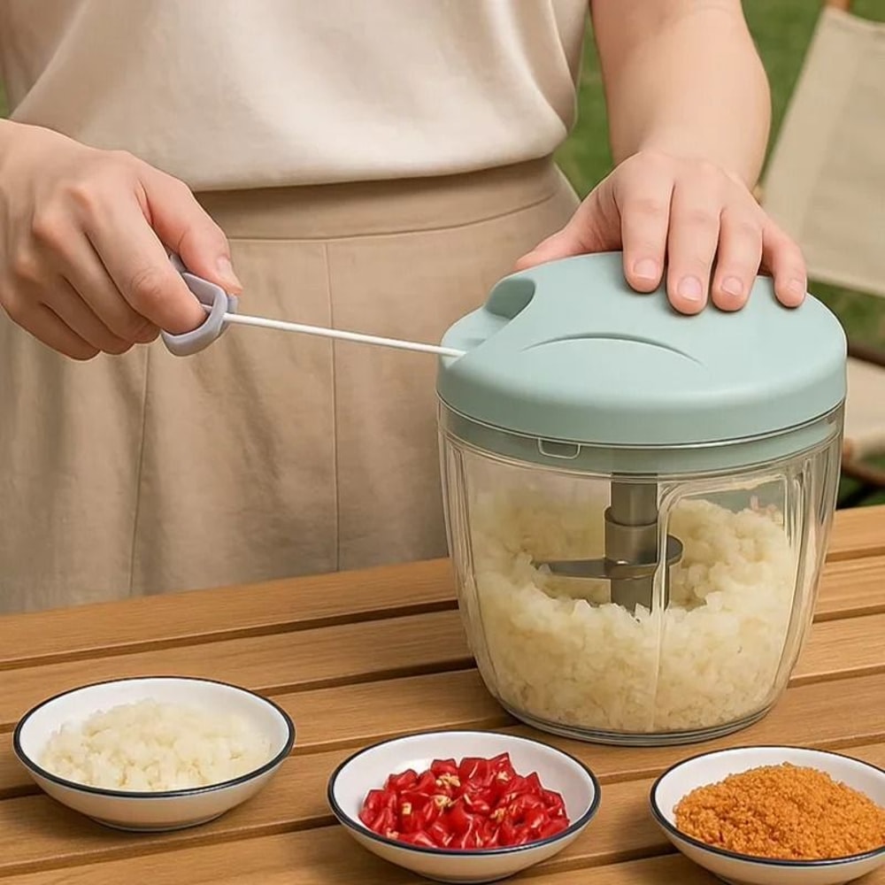 17 Oz And 30 Oz Manual Drawstring Culinary Chopping Hub 1