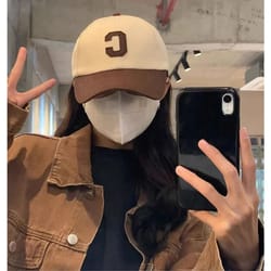 letter patch color block performance headwear