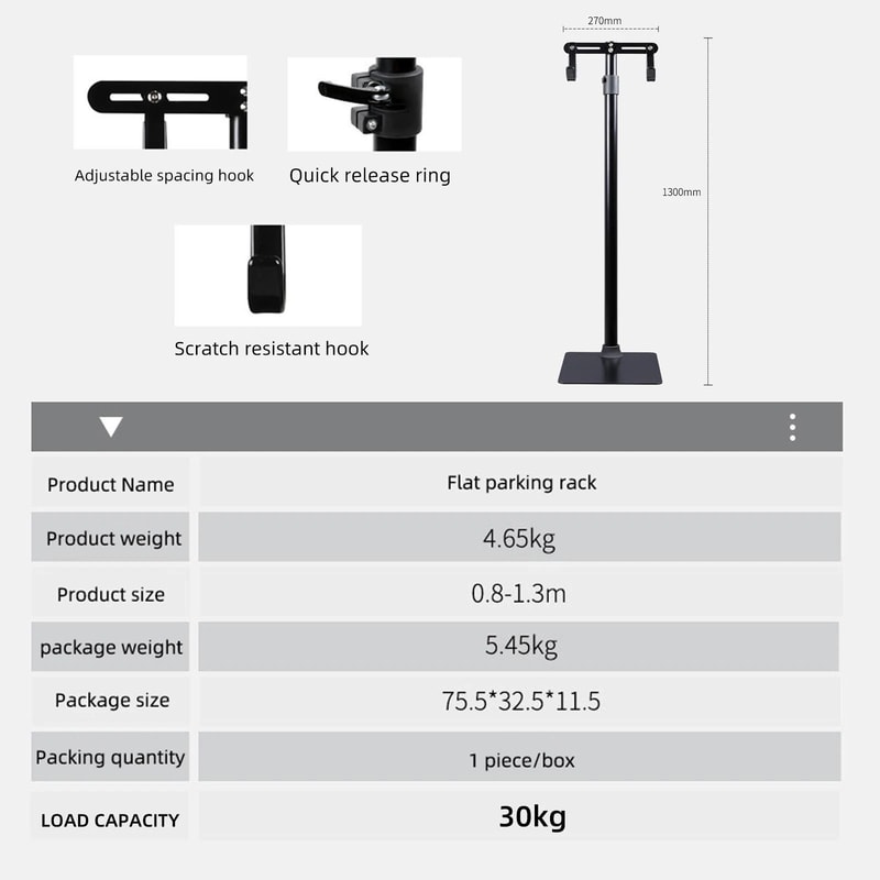 Heavy Duty Aluminum Alloy Vertical Parking And Storage Hub 1