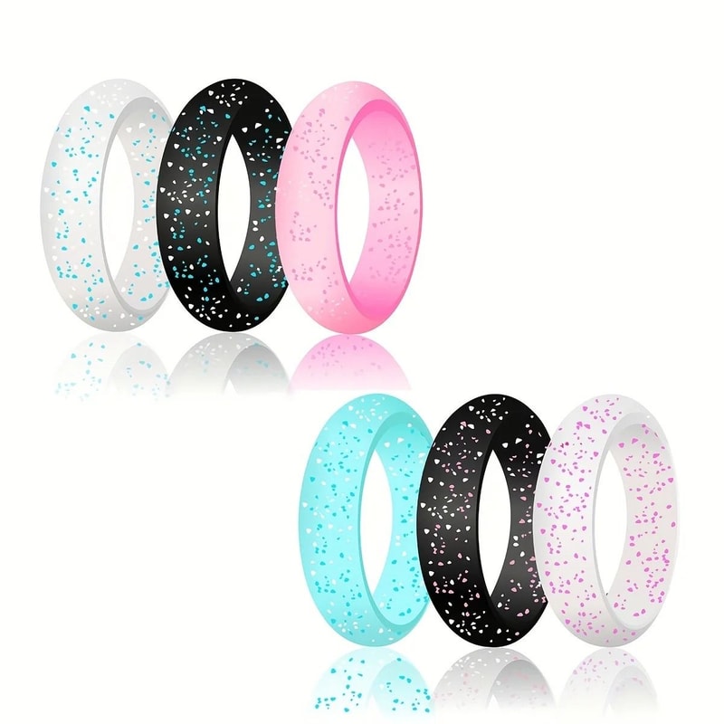 10 Piece Flexible Silicone Wedding Band And Engagement Collection 1
