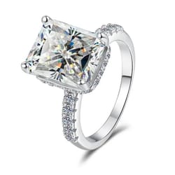 customized luxury radiant cut moissanite wedding ensemble