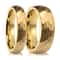 024in And 031in Gold Finish Hammered Tungsten Carbide Professional Ensemble 0