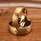 024in And 031in Gold Finish Hammered Tungsten Carbide Professional Ensemble 1