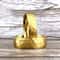 024in And 031in Gold Finish Hammered Tungsten Carbide Professional Ensemble 2
