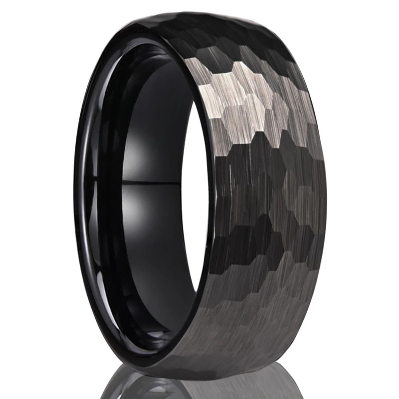 024in And 031in Gold Finish Hammered Tungsten Carbide Professional Ensemble 7