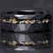 031 Inch Black Meteorite Inlay Tungsten Carbide Performance Ensemble 0