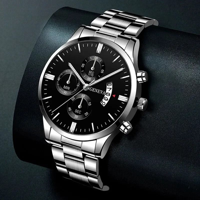 Polished Executive Quartz Chronograph And Calendar Hub 3