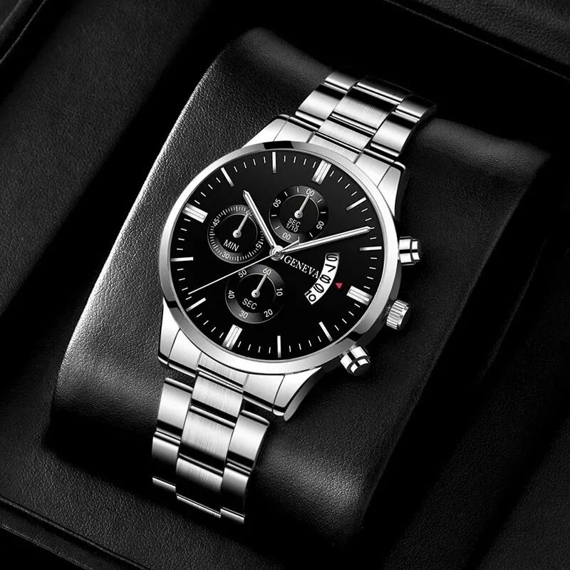 Polished Executive Quartz Chronograph And Calendar Hub 4