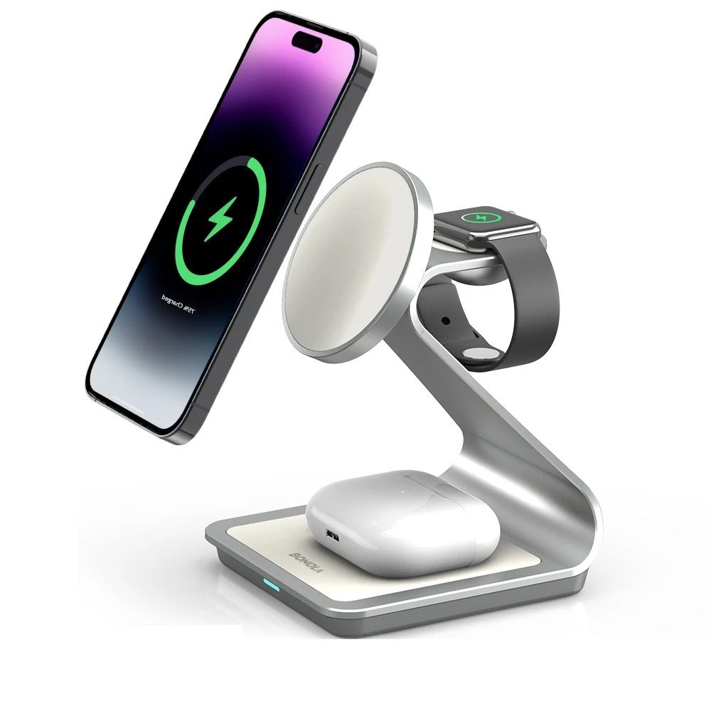30W Triple Magnetic Desktop Charging Station 0