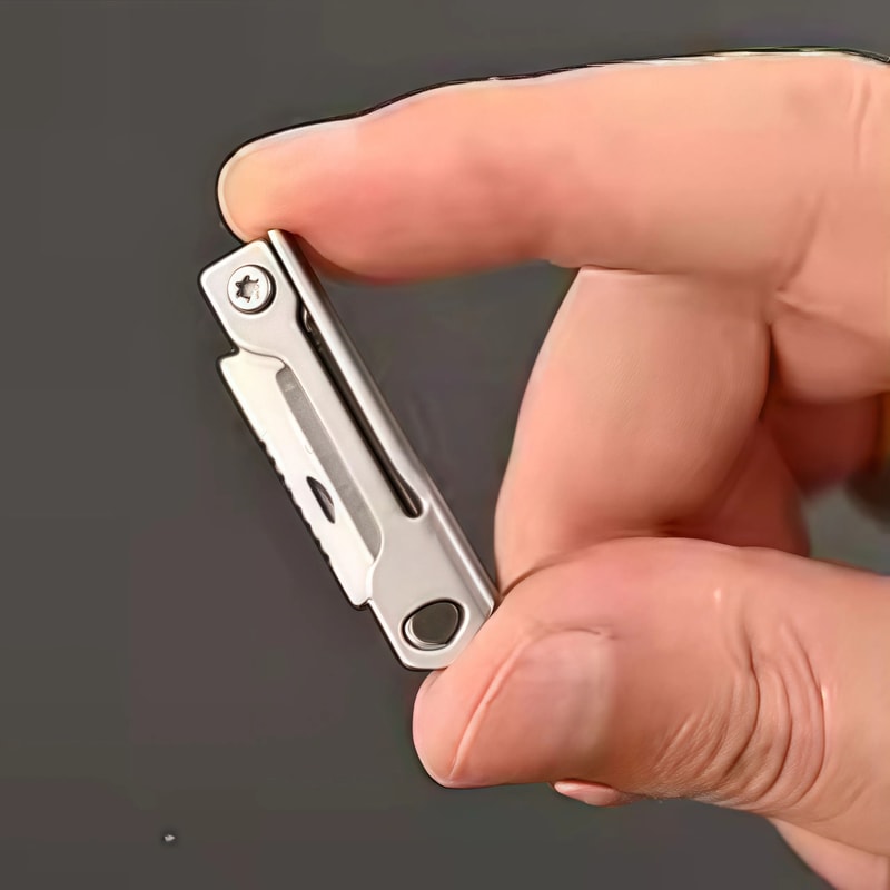 Ultra Compact Stainless Steel Folding EDC Tool 1