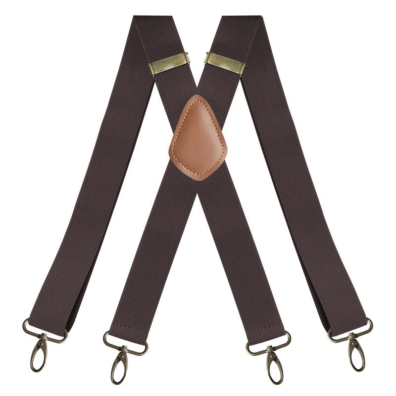 Mens Heavy Duty Work Suspenders With YBack Design Secure Belt Loop Hook Clips 11