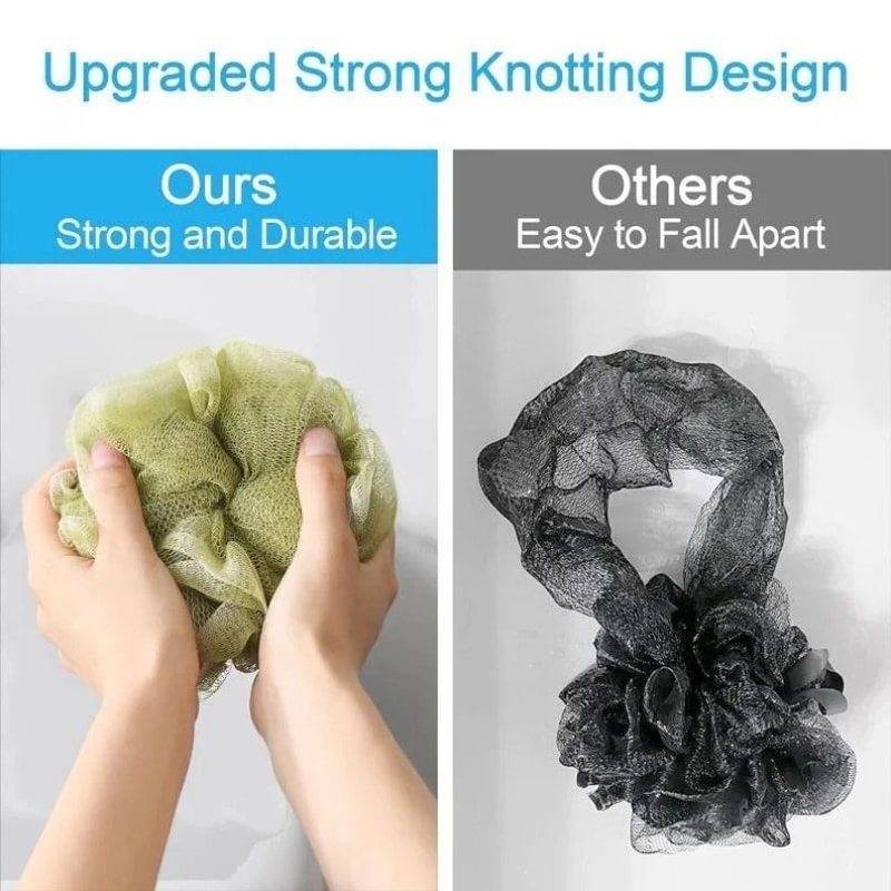 High Density Volumizing Mesh Shower Scrubber 3