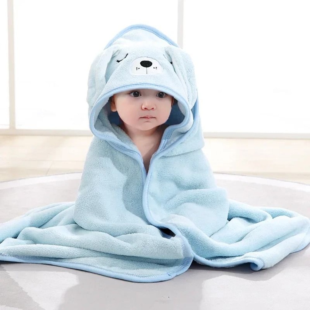 Ultra Soft Animal Character Pediatric Hooded Bath Wrap 9