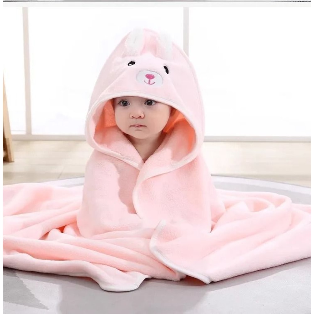 Ultra Soft Animal Character Pediatric Hooded Bath Wrap 13