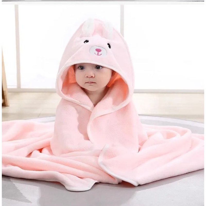 Ultra Soft Animal Character Pediatric Hooded Bath Wrap 13