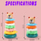 Bear Theme Montessori Pediatric Stacking Tower 4