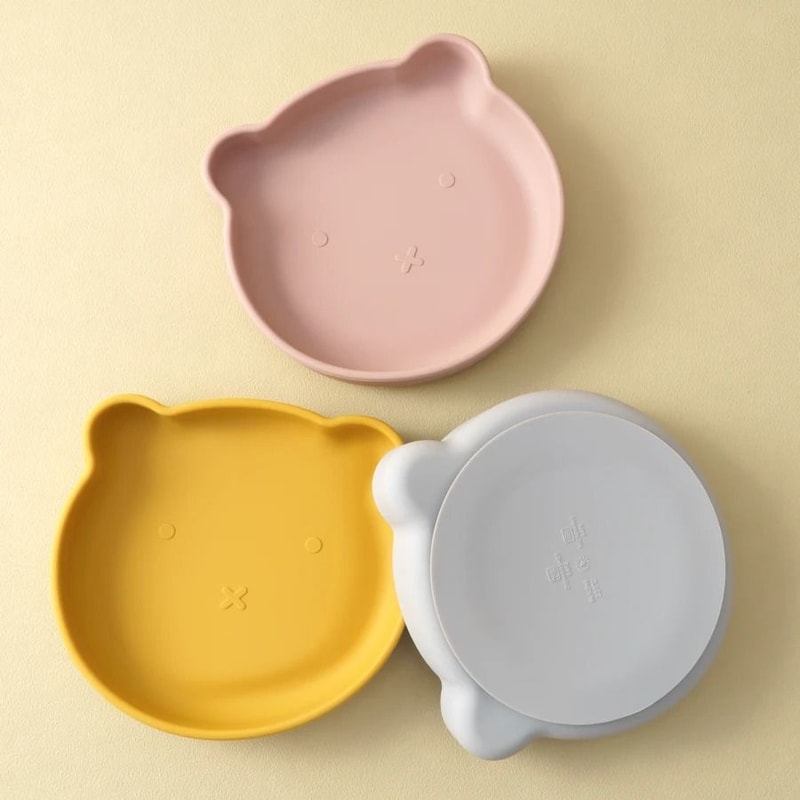 Bear Theme Pediatric Suction Feeding Plate 0