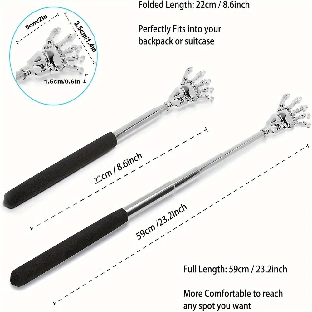 Professional Telescoping Stainless Steel Back Scratcher 1