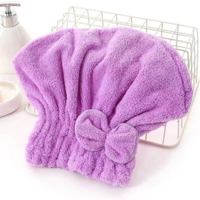 Absorbent Microfiber Capillary Hair Wrap 9