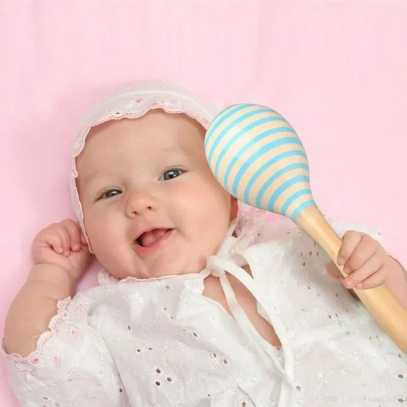 Natural Wood Pediatric Rattle And Rhythm Shaker 3