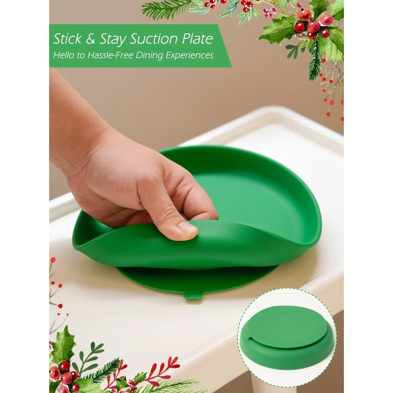 Circular Pediatric Silicone Suction Feeding Plate 3