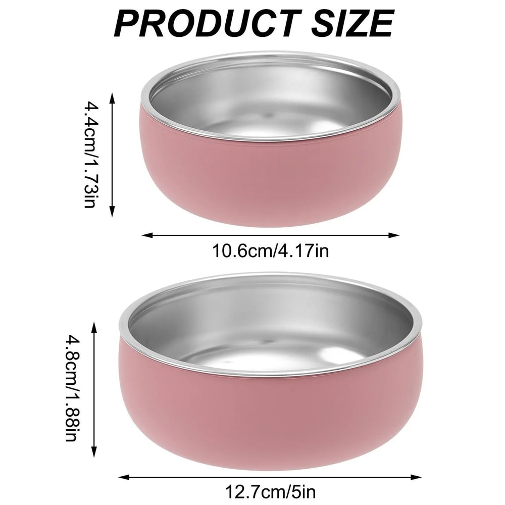Double Layer Stainless Steel Pediatric Feeding Bowl Set 3