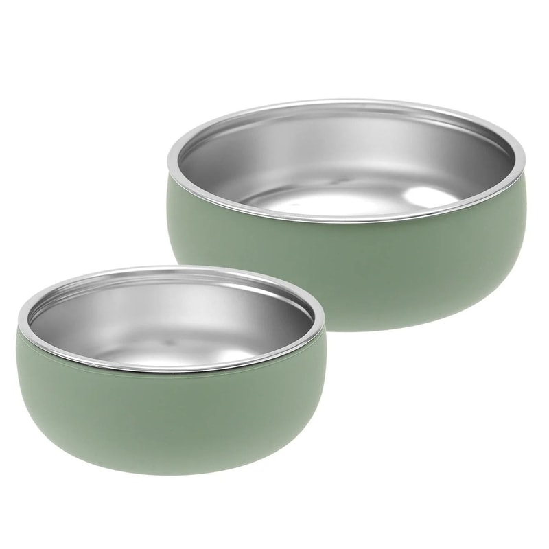 Double Layer Stainless Steel Pediatric Feeding Bowl Set 14