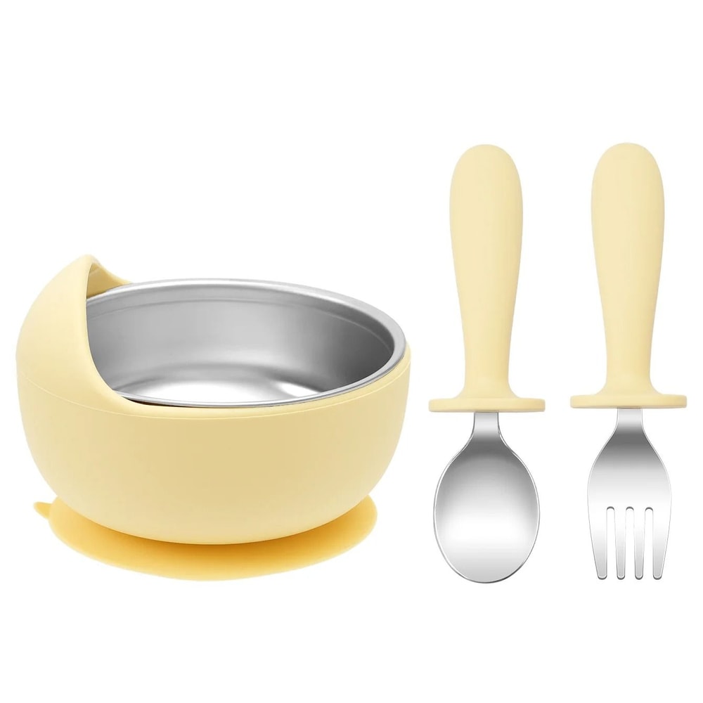 3 Piece Stainless Steel Kids Feeding Set 11