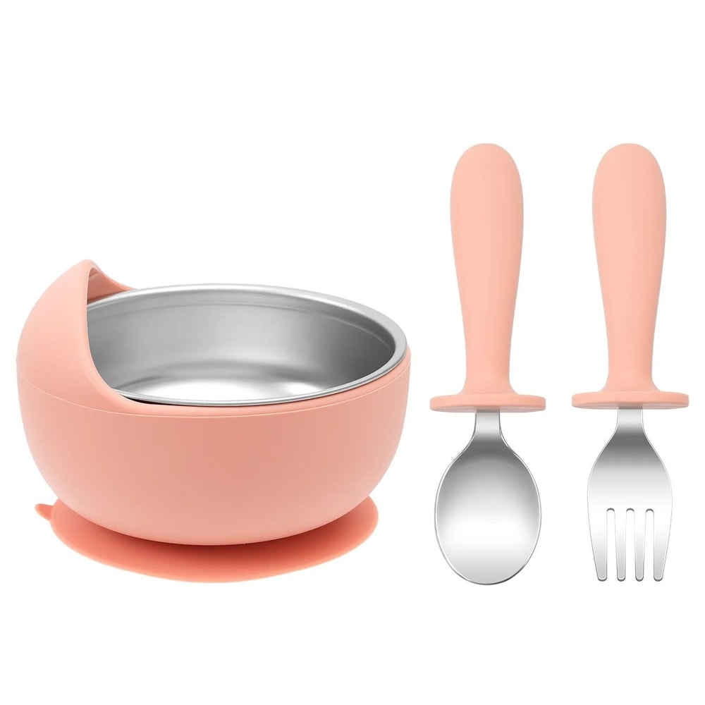 3 Piece Stainless Steel Kids Feeding Set 13