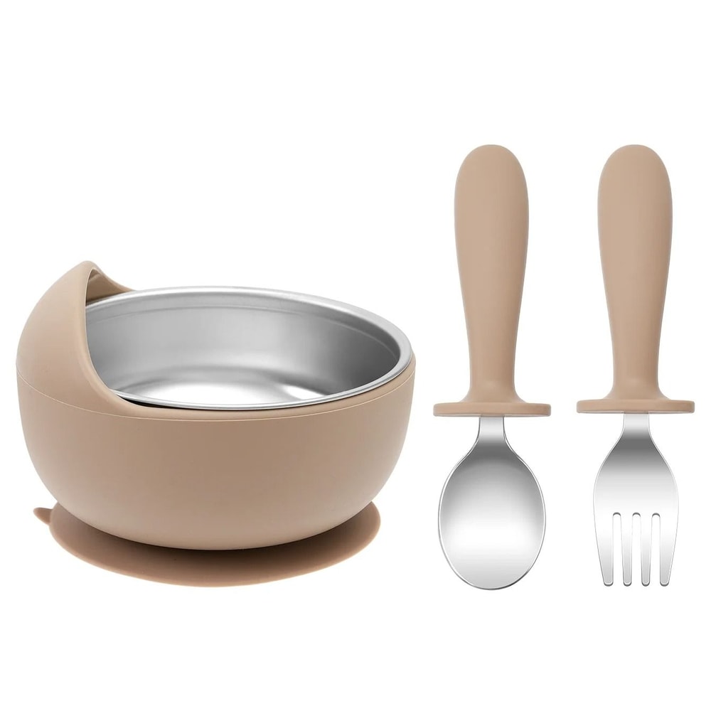 3 Piece Stainless Steel Kids Feeding Set 15