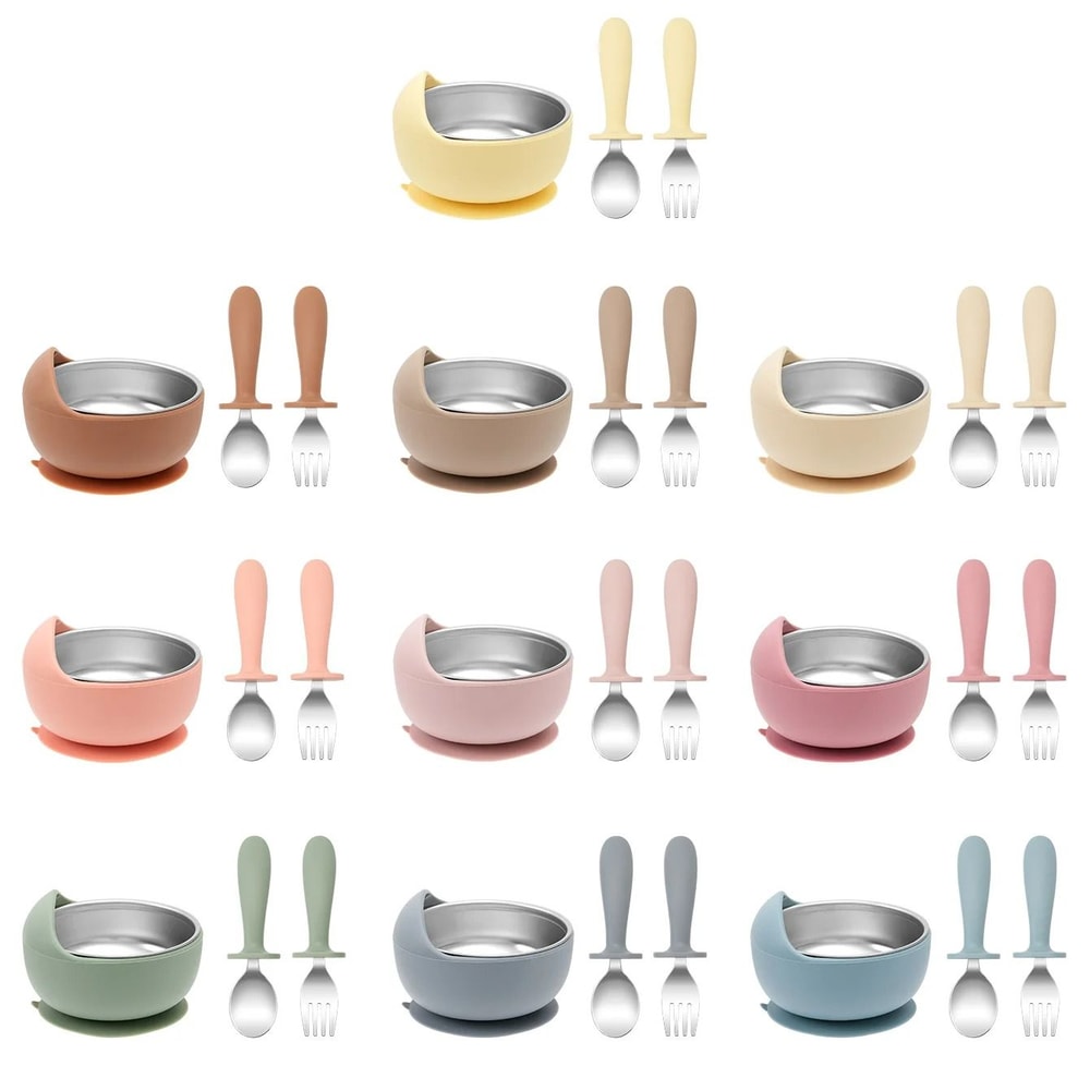 3 Piece Stainless Steel Kids Feeding Set 5