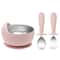 3 Piece Stainless Steel Kids Feeding Set 8