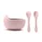 3 Piece Wood And Silicone Kids Feeding Bowl Set 7