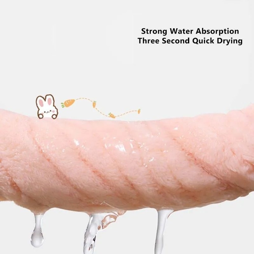 Quick Drying Kids Coral Fleece Hair Wrap 2