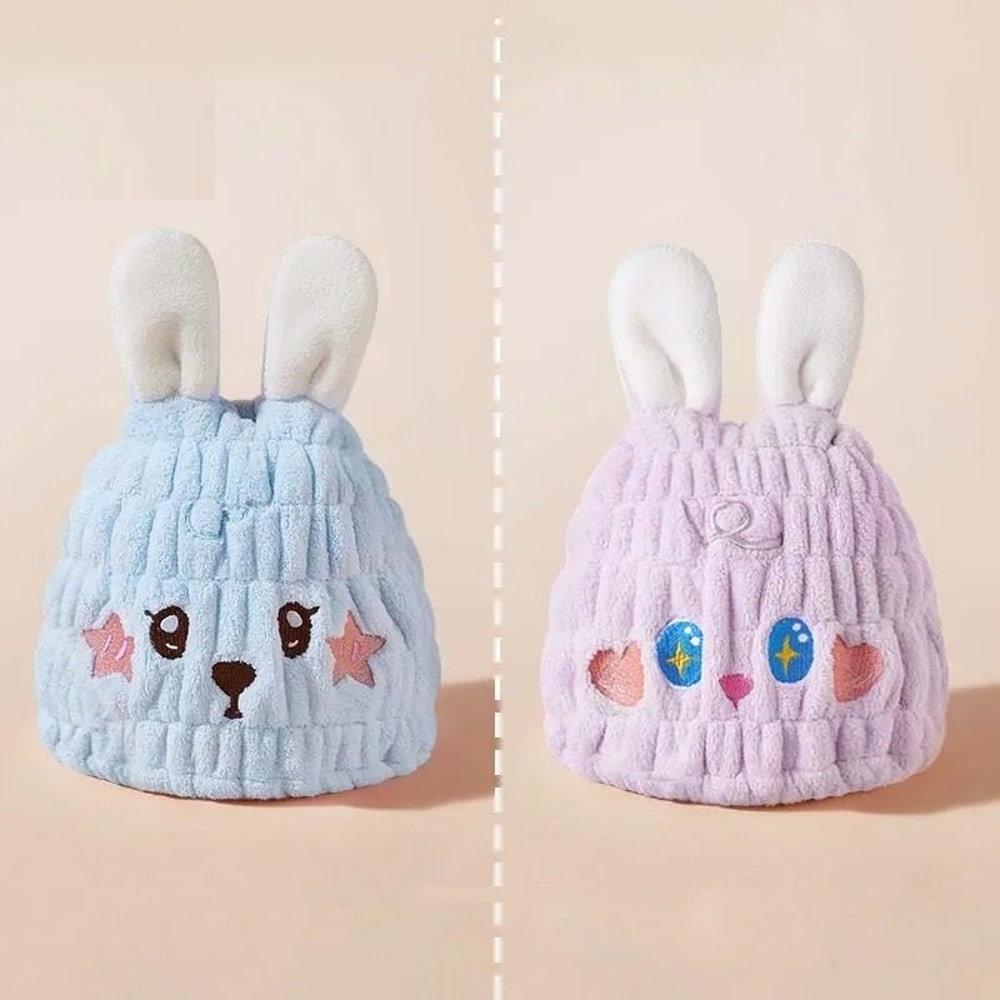 Quick Drying Kids Coral Fleece Hair Wrap 3