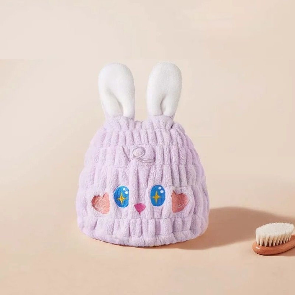 Quick Drying Kids Coral Fleece Hair Wrap 5