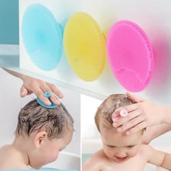 soft silicone kids shampoo and massage brush
