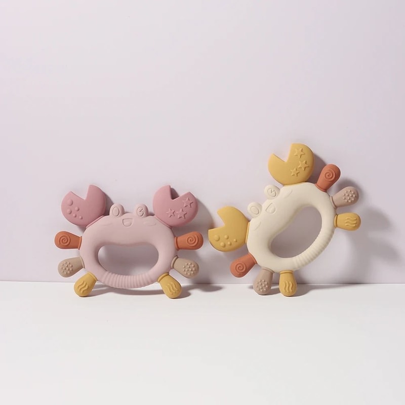CrabShaped Kids Silicone Teether 1