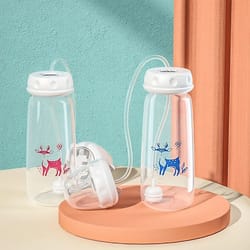 hands free kids self feeding bottle set