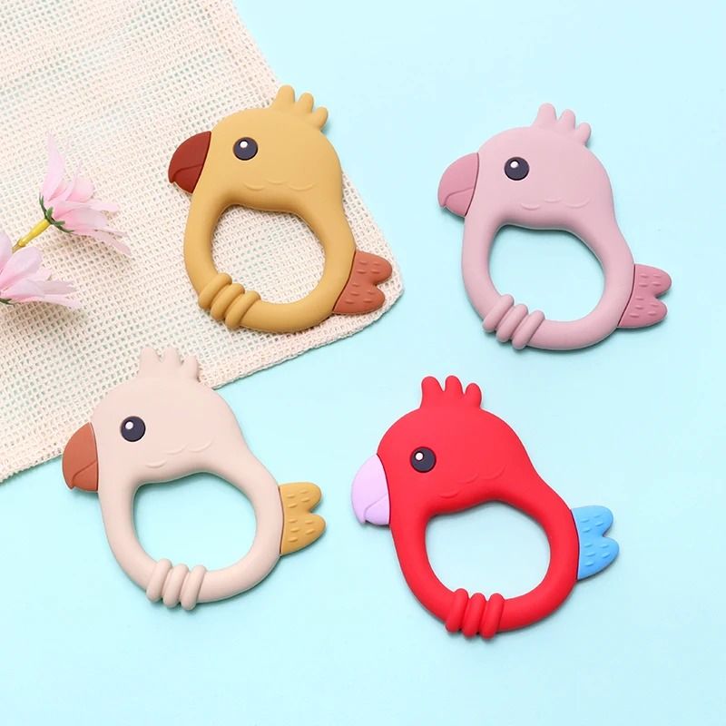 Colorful Parrot Kids Silicone Teether 4