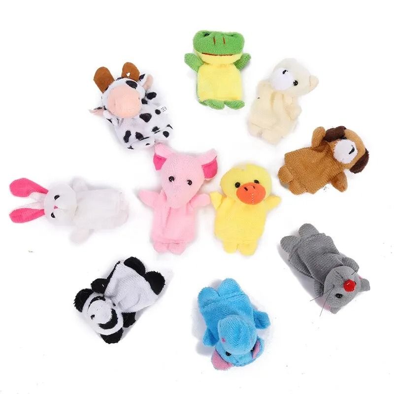 Plush Cartoon Finger Puppet Set 3