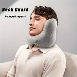 3d memory foam travel neck pillow with ear covers