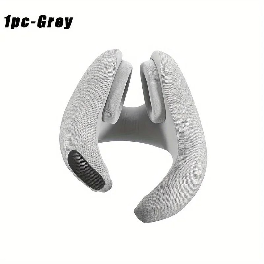 3D Memory Foam Travel Neck Pillow With Ear Covers 4