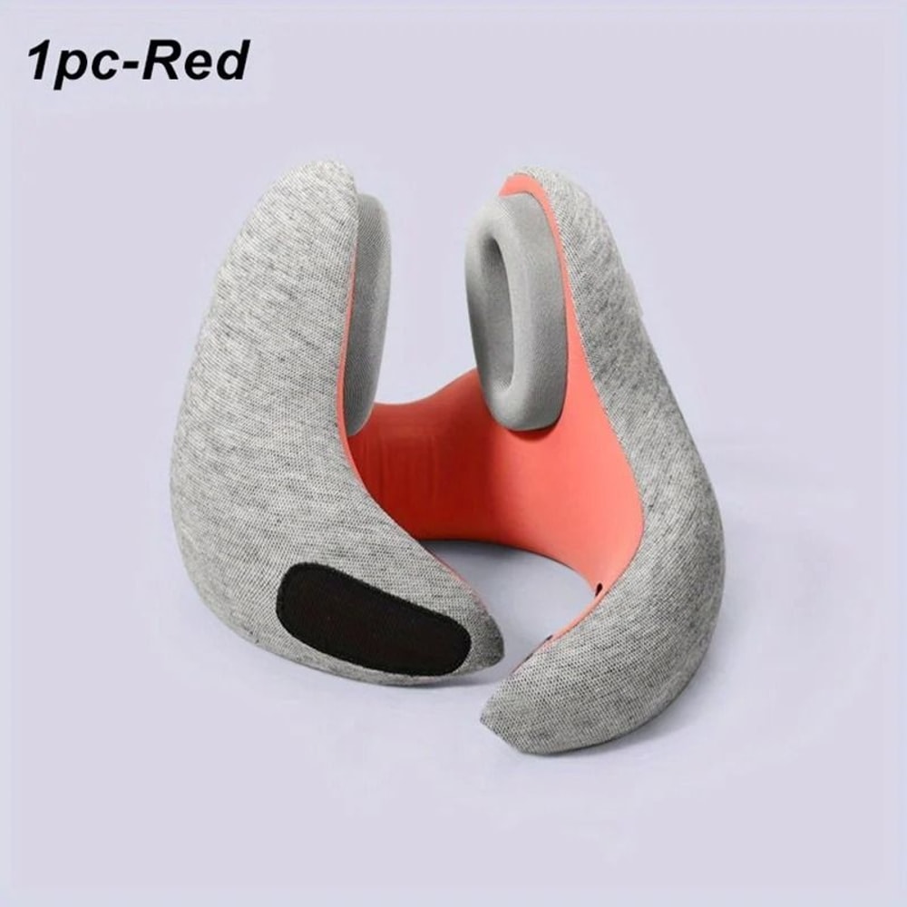 3D Memory Foam Travel Neck Pillow With Ear Covers 5