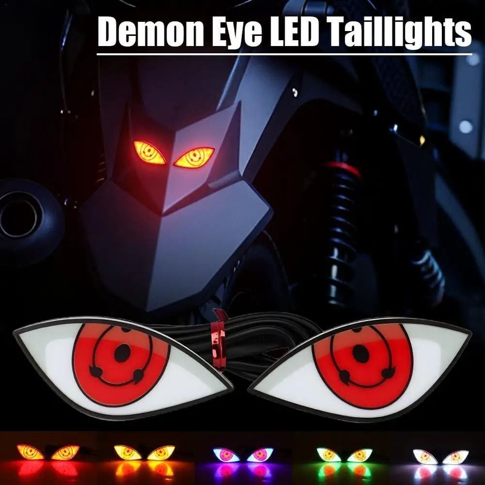 Motorcycle Devil Eyes LED License Plate Lights 0