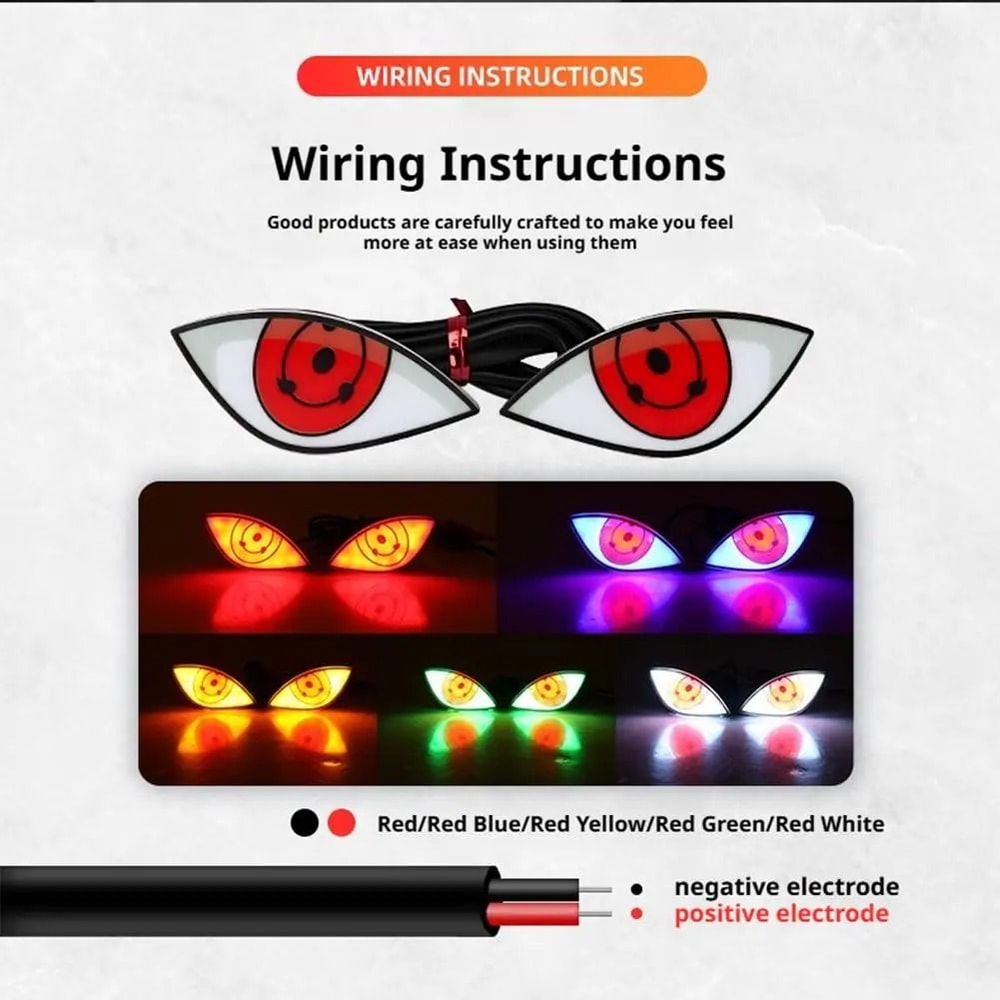 Motorcycle Devil Eyes LED License Plate Lights 4